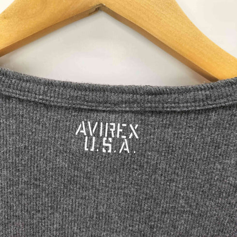 アヴィレックス AVIREX S/S ヘンリーネック デイリー Tシャツ メンズ import:L