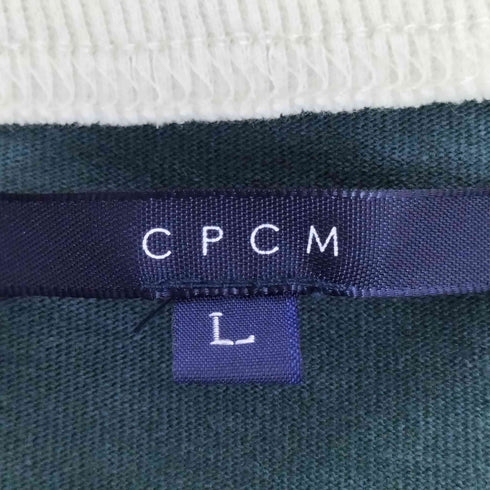 シーピーシーエム CPCM 刺繍 クルーネック リンガーTシャツ メンズ JPN:L
