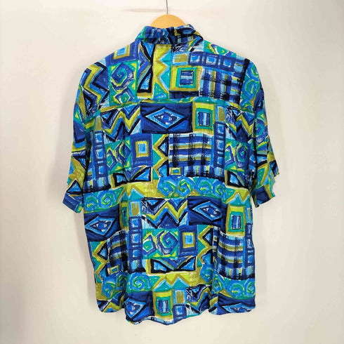 Cambridge Classics Mervyns 90S レーヨン S/S 総柄 シャツ メンズ import:M