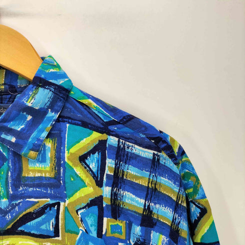 Cambridge Classics Mervyns 90S レーヨン S/S 総柄 シャツ メンズ import:M