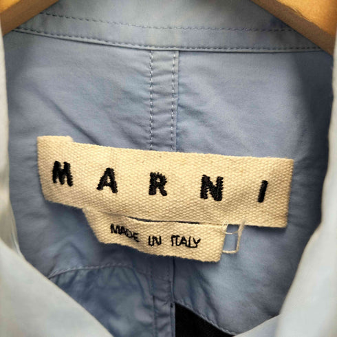 マルニ MARNI 22SS カラーブロックトロピカルウールシャツ メンズ JPN:46