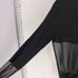 ミー イッセイミヤケ me ISSEY MIYAKE シアー切替 レーヨン混 アクリル カーディガン レディース