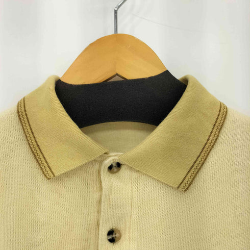 クロコダイル crocodile コットンニット 長袖ポロシャツ メンズ M