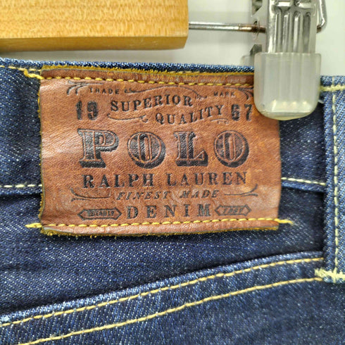 ポロラルフローレン POLO RALPH LAUREN インディゴ ジップフライ テーパード デニム パンツ 黒カン メンズ 30×32