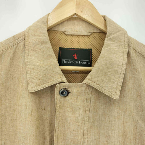 ザスコッチハウス The Scotch House ジップアップ スウィングトップ リネンジャケット メンズ L