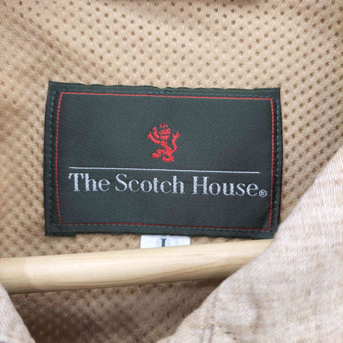 ザスコッチハウス The Scotch House ジップアップ スウィングトップ リネンジャケット メンズ L