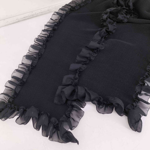 ミー イッセイミヤケ me ISSEY MIYAKE フリル プリーツ ストール レディース