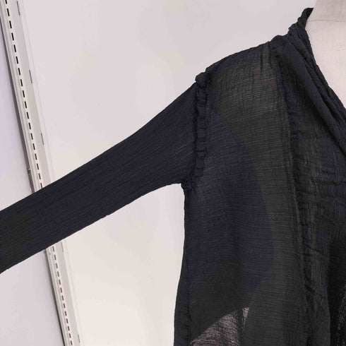 ミー イッセイミヤケ me ISSEY MIYAKE ランダムプリーツ シアー カーディガン レディース
