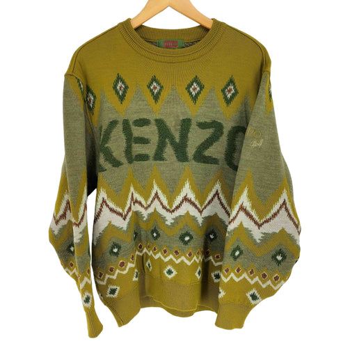 ケンゾーゴルフ KENZO GOLF 総柄 レーヨン混 ニット メンズ JPN:3