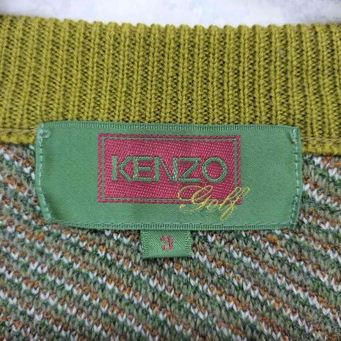 ケンゾーゴルフ KENZO GOLF 総柄 レーヨン混 ニット メンズ JPN:3
