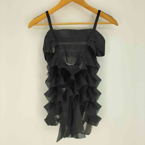 ミー イッセイミヤケ me ISSEY MIYAKE ティアード チュール メッシュトップス レディース