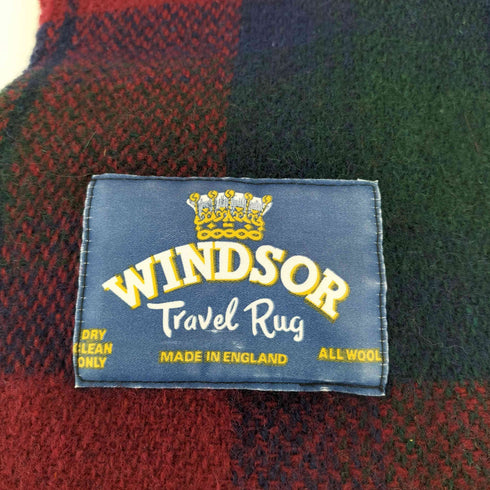 WINDSOR イングランド製 ウール チェック フリンジマフラー メンズ