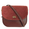 マイケルコース Michael Kors Mott Leather and Suede Saddle Bag モットレザー スウェード サドル バッグ ショルダー バッグ レディース