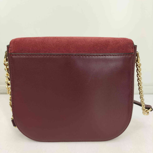 マイケルコース Michael Kors Mott Leather and Suede Saddle Bag モットレザー スウェード サドル バッグ ショルダー バッグ レディース