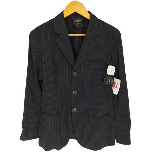 ジャンポールゴルチエフェム Jean Paul GAULTIER FEMME ステッチデザイン レーヨン混 ストライプ テーラードジャケット レディース EUR:40