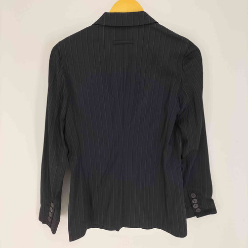 ジャンポールゴルチエフェム Jean Paul GAULTIER FEMME ステッチデザイン レーヨン混 ストライプ テーラードジャケット レディース EUR:40