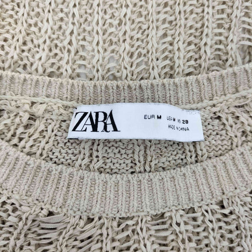 ザラ ZARA ローゲージデザイン コットンニット セーター メンズ M