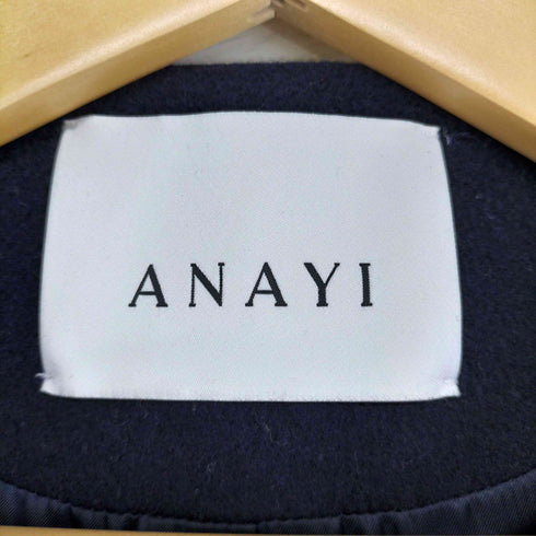 アナイ ANAYI ウール ノーカラーコート レディース JPN:38