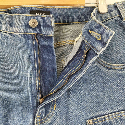 ハフ HUF CLASSIC H DOUBLE KNEE DENIM SHORT メンズ 34