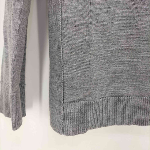 バーバリーロンドン BURBERRY LONDON 裾ロゴ 刺繍 ナイロン ウレタン混 Vネック ウールニット レディース JPN:2