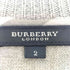 バーバリーロンドン BURBERRY LONDON 裾ロゴ 刺繍 ナイロン ウレタン混 Vネック ウールニット レディース JPN:2
