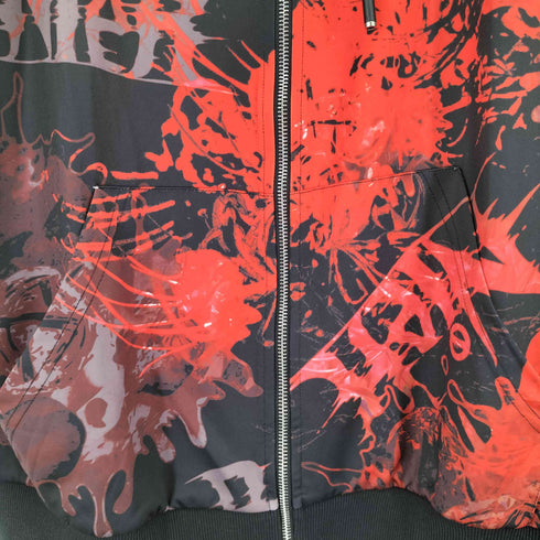 ニーアクロージング NIER CLOTHING 総柄 S/S ジップアップパーカー メンズ FREE