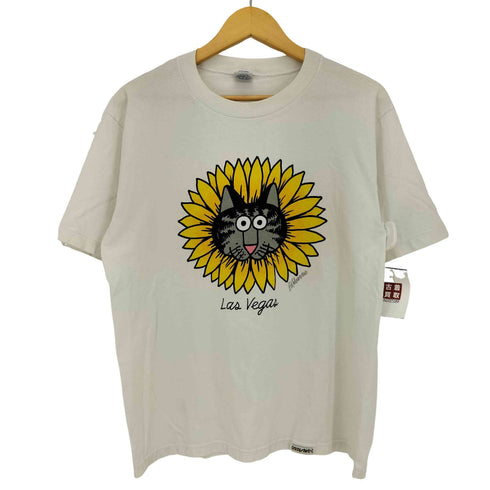 クレイジーシャツ CRAZY SHIRTS 90S USA製 クリバンキャット キャラクター プリント 半袖 Tシャツ シングルステッチ メンズ JPN:M