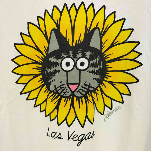 クレイジーシャツ CRAZY SHIRTS 90S USA製 クリバンキャット キャラクター プリント 半袖 Tシャツ シングルステッチ メンズ JPN:M