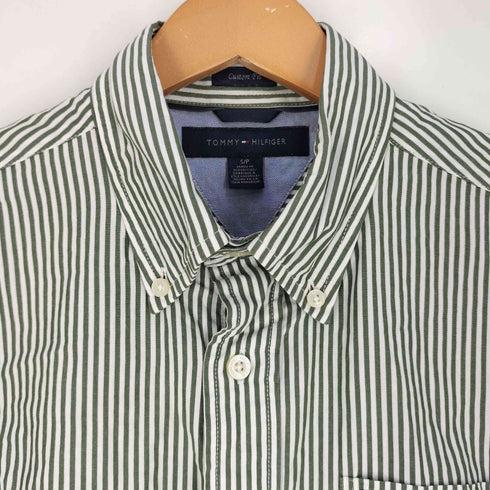 トミーヒルフィガー TOMMY HILFIGER CUSTOM FIT ストライプオックスフォードシャツ メンズ import:S