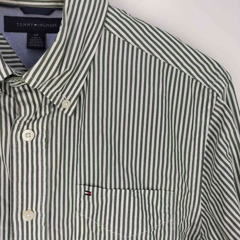 トミーヒルフィガー TOMMY HILFIGER CUSTOM FIT ストライプオックスフォードシャツ メンズ import:S