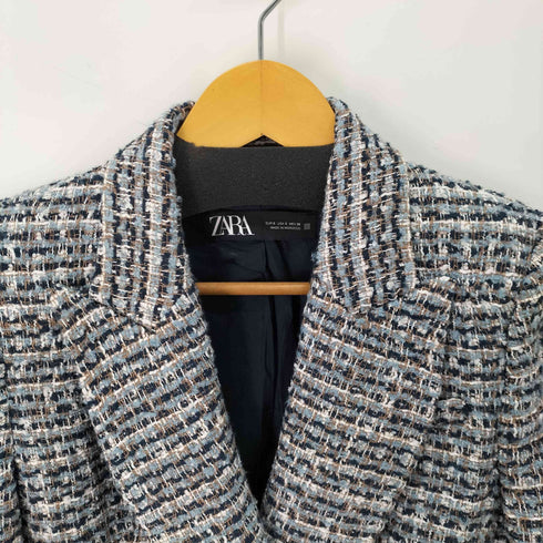 ザラ ZARA テクスチャー素材ダブルブレストブレザー レディース import:S