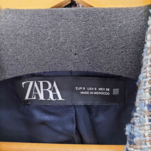 ザラ ZARA テクスチャー素材ダブルブレストブレザー レディース import:S