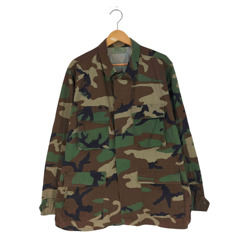 ユーエスアーミー U.S. ARMY 90S 96年会計 ウッドランドカモ コンバットシャツ メンズ MEDIUM REGULAR