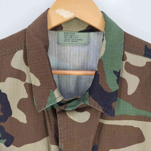 ユーエスアーミー U.S. ARMY 90S 96年会計 ウッドランドカモ コンバットシャツ メンズ MEDIUM REGULAR