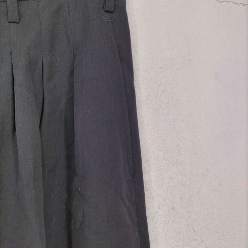 ヨウジヤマモトプールオム Yohji Yamamoto POUR HOMME 80~90S 丸文字タグ ウールギャバ 両面3タックワイドスラックス ピエロパンツ メンズ S