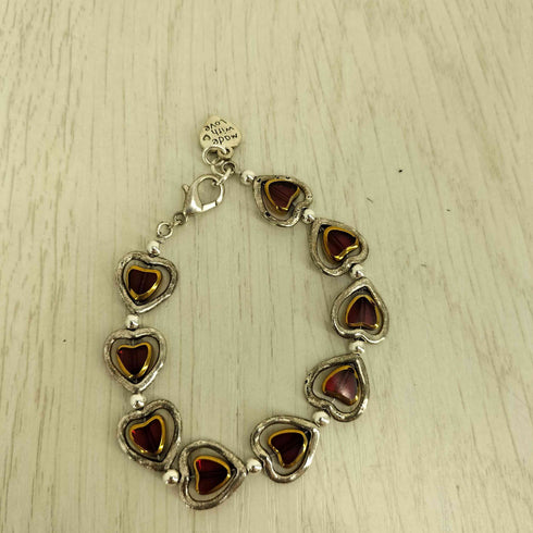 OtroAccesorio ハート レイヤード ブレスレッド レディース