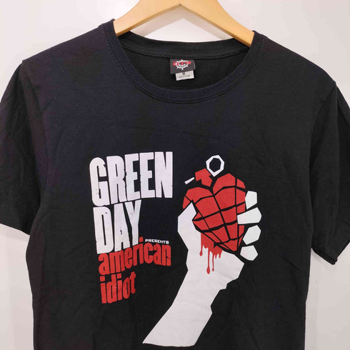 AMERICAN IDIOT ポップパンク オルタナティブロック アートワーク プリント S/S Tシャツ メンズ import:M