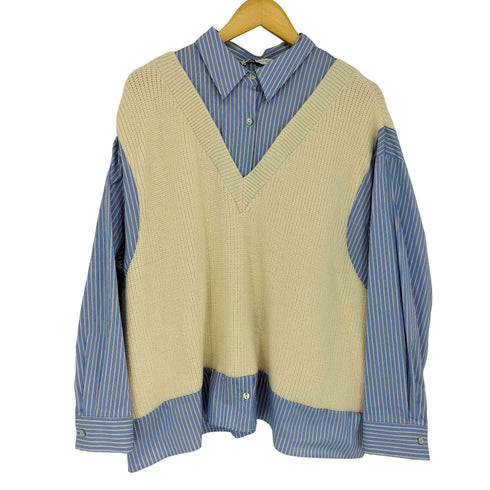 ザラ ZARA コントラスト シャツセーター レディース M-L