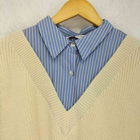 ザラ ZARA コントラスト シャツセーター レディース M-L
