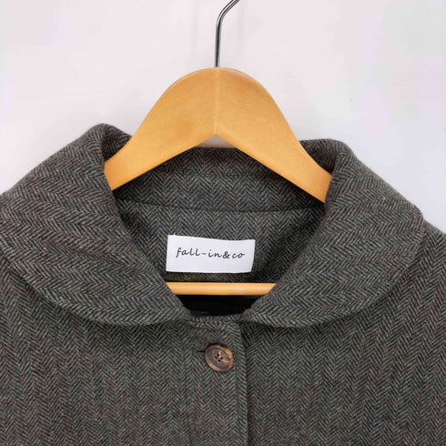 FALL-IN&CO. リネン100 メランジ ヘリンボーン ハンドメイドコート レディース