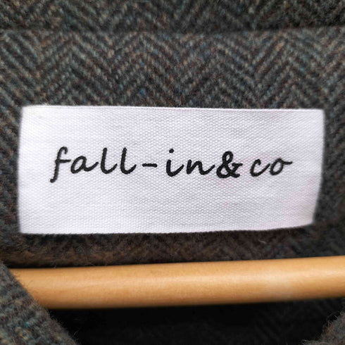 FALL-IN&CO. リネン100 メランジ ヘリンボーン ハンドメイドコート レディース