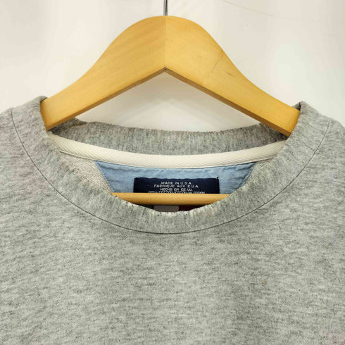 トミーヒルフィガージーンズ TOMMY HILFIGER JEANS USA製 フロントロゴ クルーネックスウェット トレーナー メンズ L