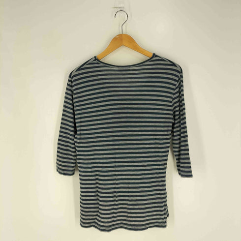 ヴィヴィアンウエストウッドマン Vivienne Westwood MAN オーブ刺繍 ボーダー 七分袖 Uネック Tシャツ レディース import:M