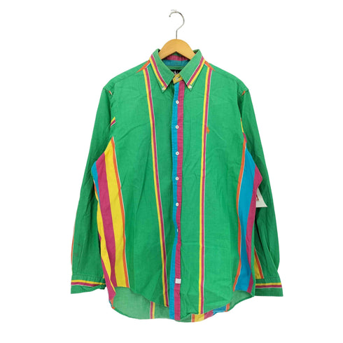 ラルフローレン RALPH LAUREN マルチストライプ BD レギュラーカラー長袖シャツ メンズ L