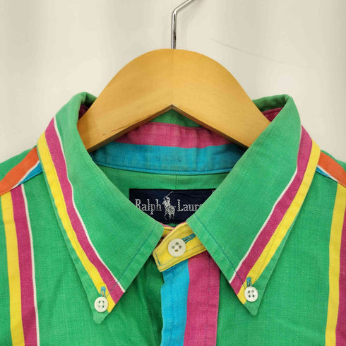 ラルフローレン RALPH LAUREN マルチストライプ BD レギュラーカラー長袖シャツ メンズ L