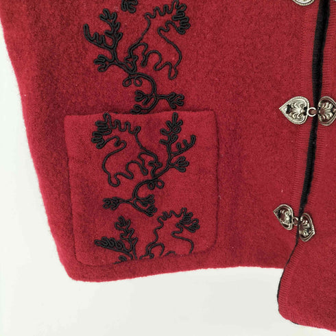 ウールリッチ WOOLRICH アニマル刺繍 チロリアン ニットベスト レディース import:L