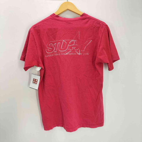 ステューシー Stussy 90S USA製 紺タグ シングルステッチ 両面プリント S/S クルーネック Tシャツ メンズ import:M