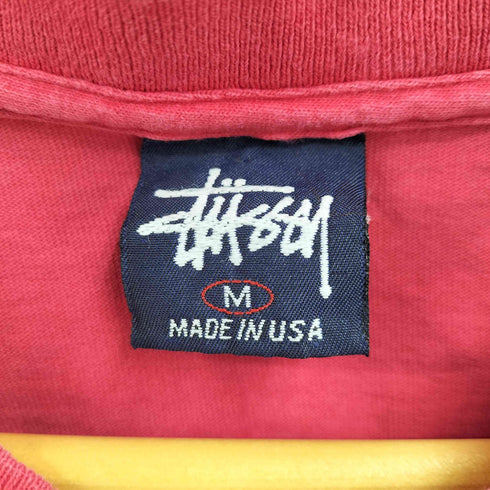 ステューシー Stussy 90S USA製 紺タグ シングルステッチ 両面プリント S/S クルーネック Tシャツ メンズ import:M
