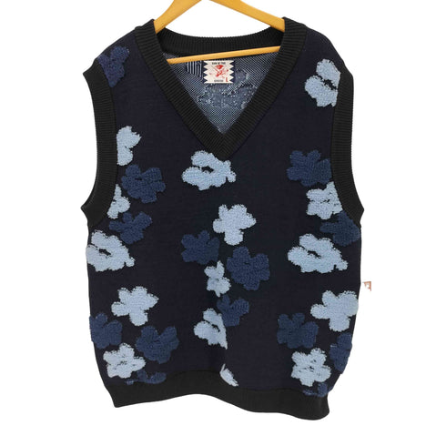 サノバチーズ SON OF THE CHEESE Flower Pattern Knit Vest メンズ JPN:L