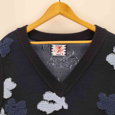 サノバチーズ SON OF THE CHEESE Flower Pattern Knit Vest メンズ JPN:L
